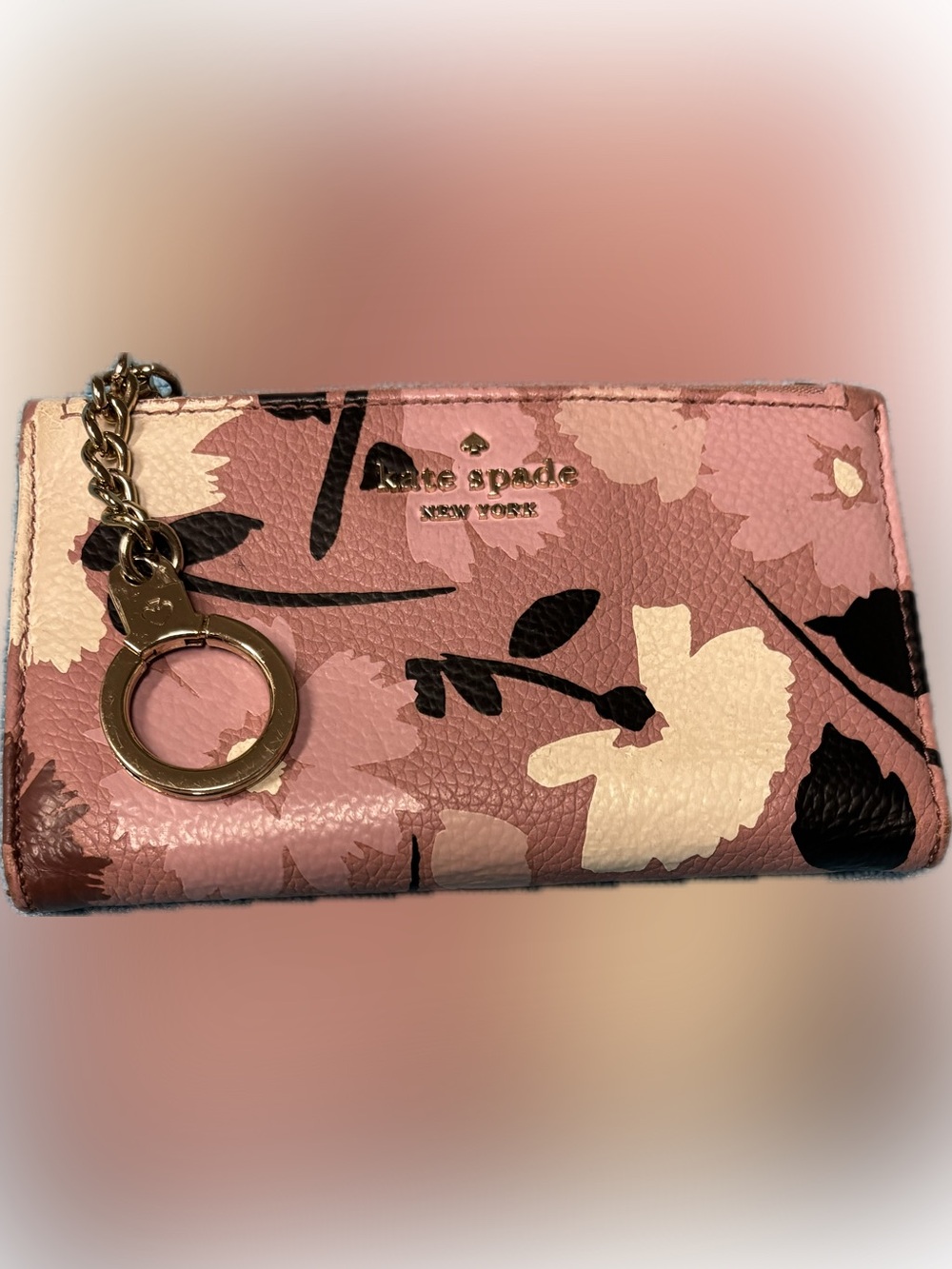 kate spade Briar Lane floral wallet with key chain